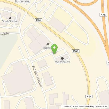 Standortübersicht der Tankstelle EWE Go GmbH in 35745 Herborn