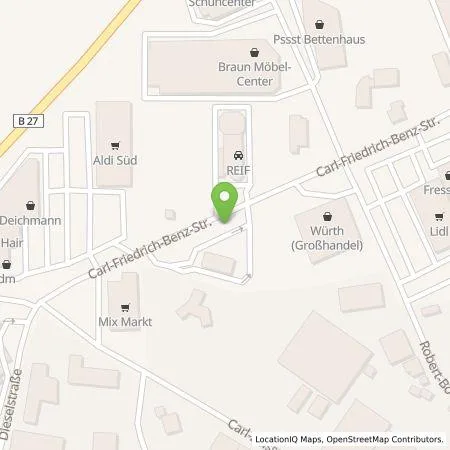 Standortübersicht der Tankstelle EWE Go GmbH in 78073 Bad Dürrheim