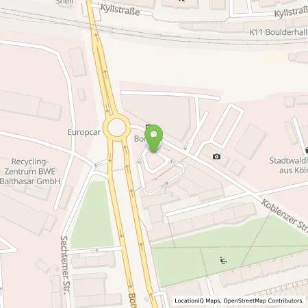 Standortübersicht der Tankstelle EWE Go GmbH in 50968 Köln