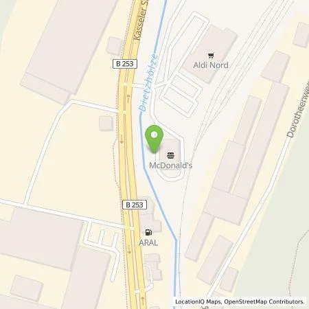 Standortübersicht der Tankstelle EWE Go GmbH in 35683 Dillenburg