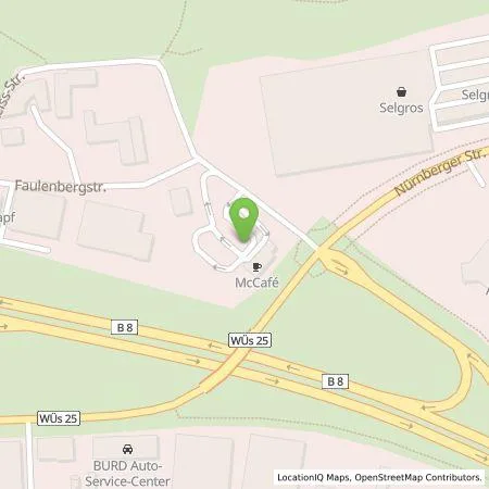 Standortübersicht der Tankstelle EWE Go GmbH in 97076 Würzburg