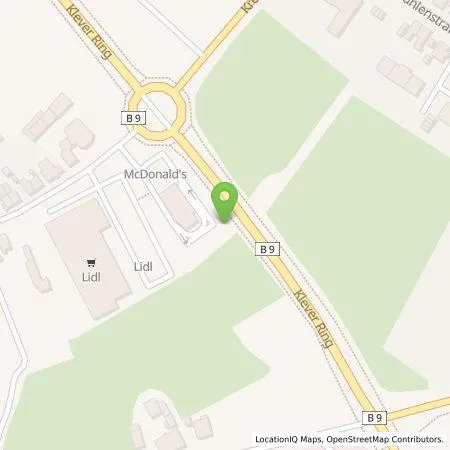 Standortübersicht der Tankstelle EWE Go GmbH in 47533 Kleve