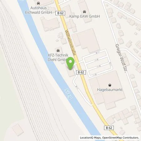 Standortübersicht der Tankstelle EWE Go GmbH in 57518 Betzdorf