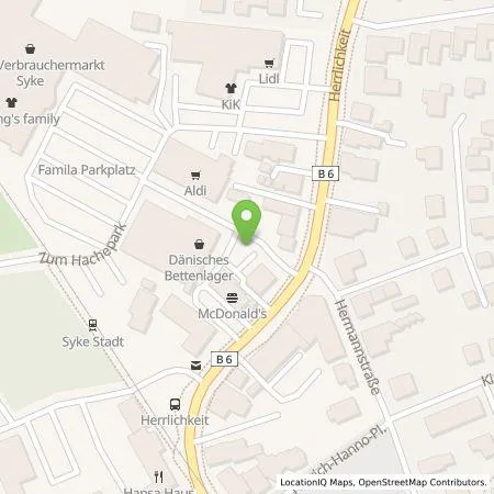 Standortübersicht der Tankstelle EWE Go GmbH in 28857 Syke