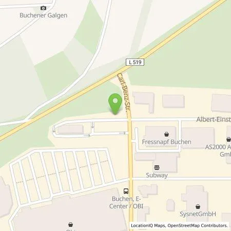 Standortübersicht der Tankstelle EWE Go GmbH in 74722 Buchen