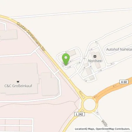 Standortübersicht der Tankstelle EWE Go GmbH in 55411 Bingen am Rhein