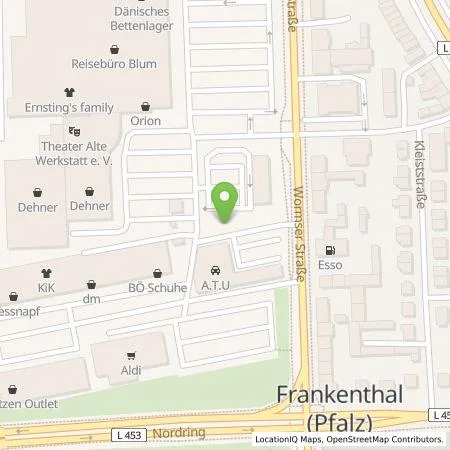 Standortübersicht der Tankstelle EWE Go GmbH in 67227 Frankenthal