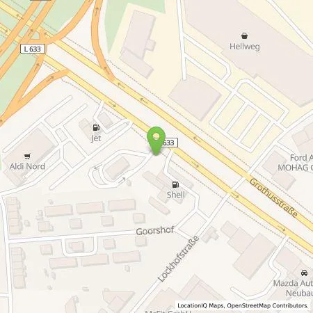 Standortübersicht der Tankstelle EWE Go GmbH in 45881 Gelsenkirchen