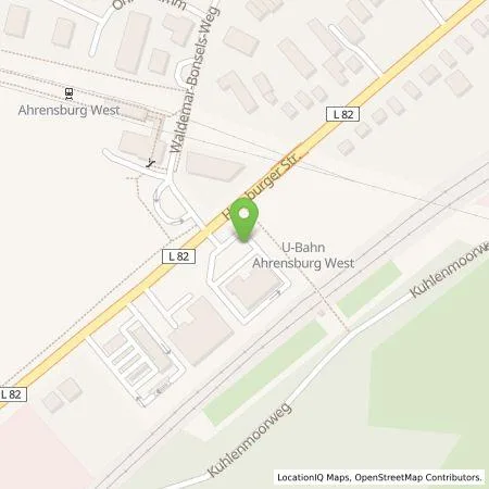 Standortübersicht der Tankstelle EWE Go GmbH in 22926 Ahrensburg