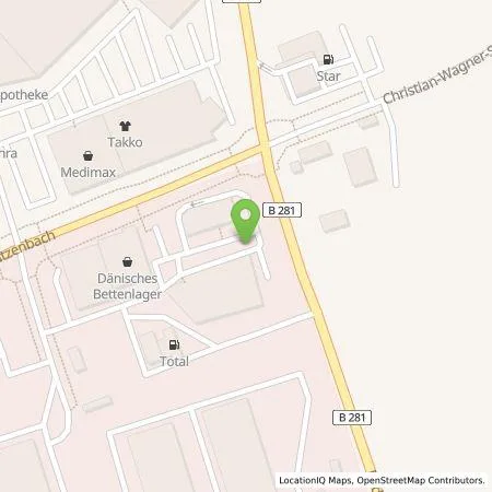 Standortübersicht der Tankstelle EWE Go GmbH in 07318 Saalfeld