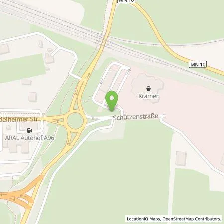 Standortübersicht der Tankstelle EWE Go GmbH in 86842 Türkheim