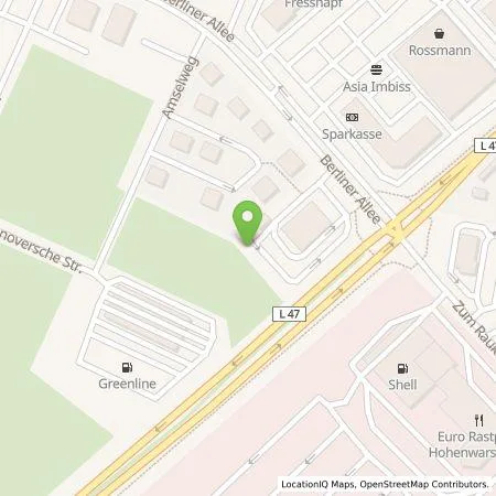 Standortübersicht der Tankstelle EWE Go GmbH in 39326 Hohenwarsleben