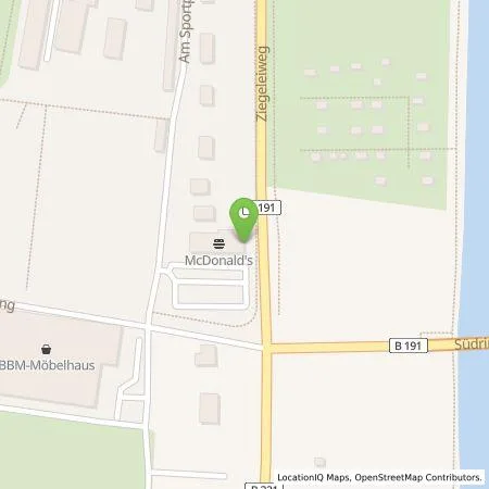 Standortübersicht der Tankstelle EWE Go GmbH in 19370 Parchim