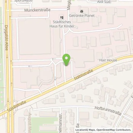 Standortübersicht der Tankstelle EWE Go GmbH in 81477 München