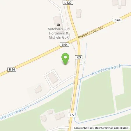 Standortübersicht der Tankstelle EWE Go GmbH in 33129 Delbrück