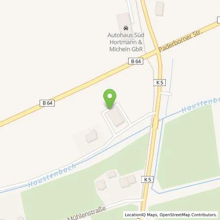 Standortübersicht der Tankstelle EWE Go GmbH in 33129 Delbrück