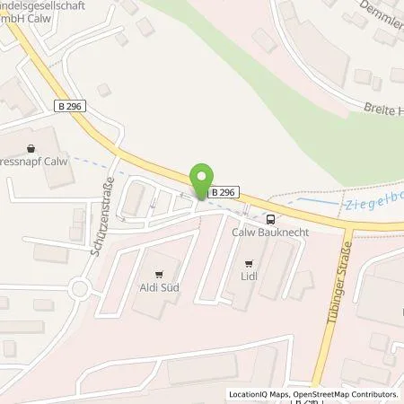 Standortübersicht der Tankstelle EWE Go GmbH in 75365 Calw