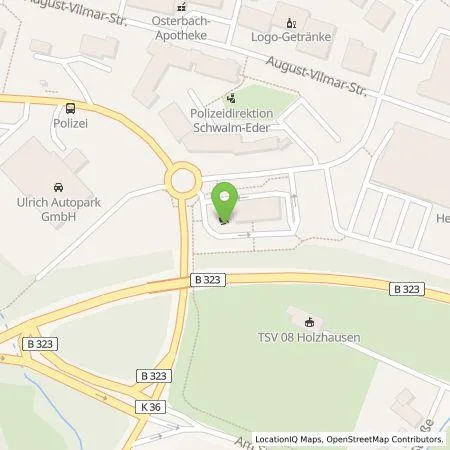 Standortübersicht der Tankstelle EWE Go GmbH in 34576 Homberg