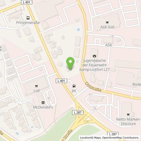 Standortübersicht der Tankstelle EWE Go GmbH in 47475 KAMP-LINTFORT