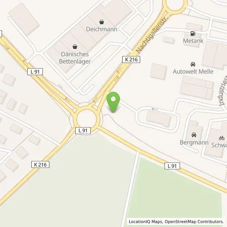 Standortübersicht der Tankstelle EWE Go GmbH in 49324 Melle