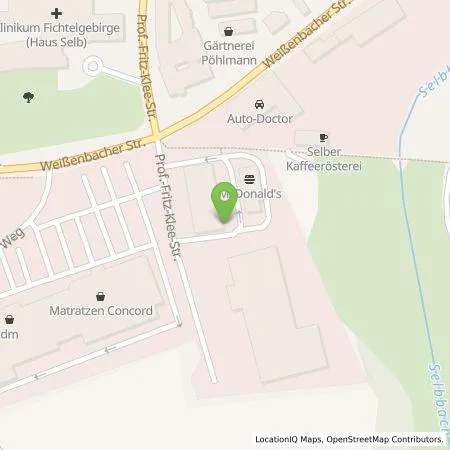 Standortübersicht der Tankstelle EWE Go GmbH in 95100 Selb