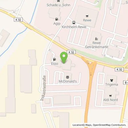 Standortübersicht der Tankstelle EWE Go GmbH in 36275 Kirchheim