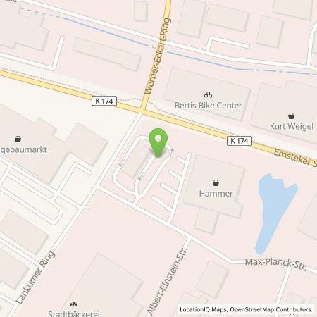 Standortübersicht der Tankstelle EWE Go GmbH in 49661 Cloppenburg