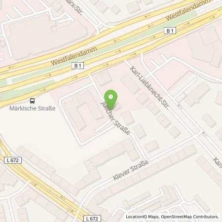 Standortübersicht der Tankstelle Dortmunder Energie- und Wasserversorgung GmbH in 44141 Dortmund