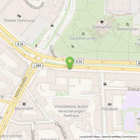 Standortübersicht der Tankstelle Dortmunder Energie- und Wasserversorgung GmbH in 44135 Dortmund
