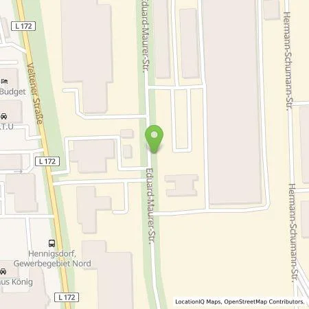 Standortübersicht der Tankstelle ubitricity Gesellschaft für verteilte Energiesysteme mbH in 16761 Hennigsdorf