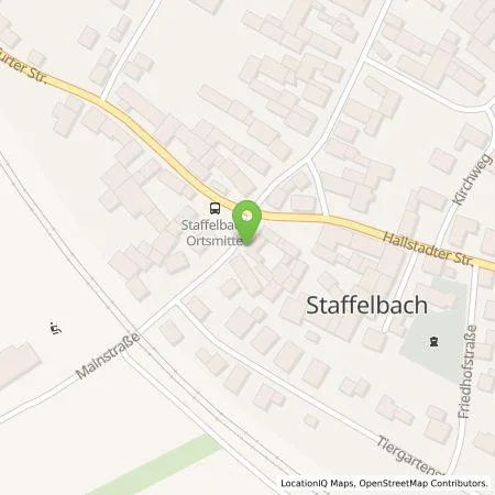 Standortübersicht der Tankstelle Stadtwerke Bamberg Verkehrs- und Park GmbH in 96173 Staffelbach