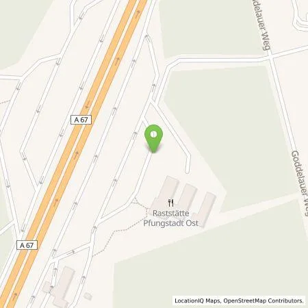 Standortübersicht der Tankstelle EnBW mobility+ AG und Co.KG in 64319 Pfungstadt