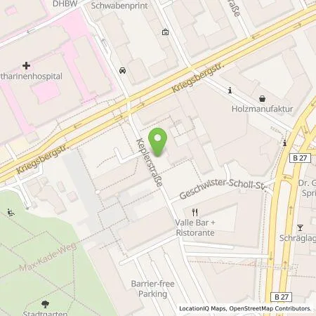 Standortübersicht der Tankstelle EnBW mobility+ AG und Co.KG in 70174 Stuttgart