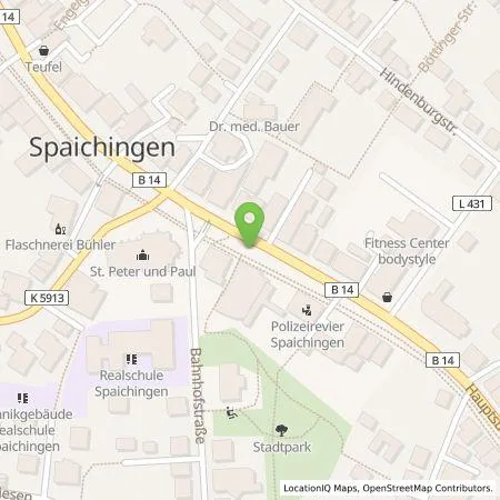 Standortübersicht der Tankstelle EnBW mobility+ AG und Co.KG in 78549 Spaichingen