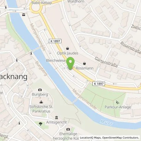 Standortübersicht der Tankstelle EnBW mobility+ AG und Co.KG in 71522 Backnang