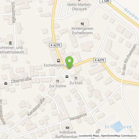 Standortübersicht der Tankstelle EnBW mobility+ AG und Co.KG in 74927 Eschelbronn