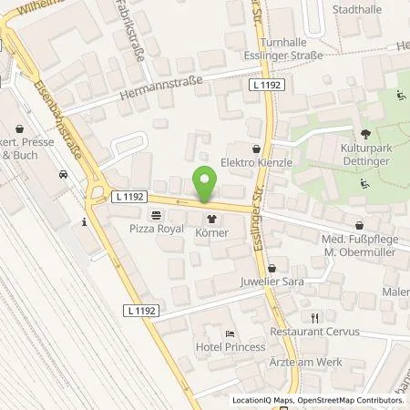 Standortübersicht der Tankstelle EnBW mobility+ AG und Co.KG in 73207 Plochingen