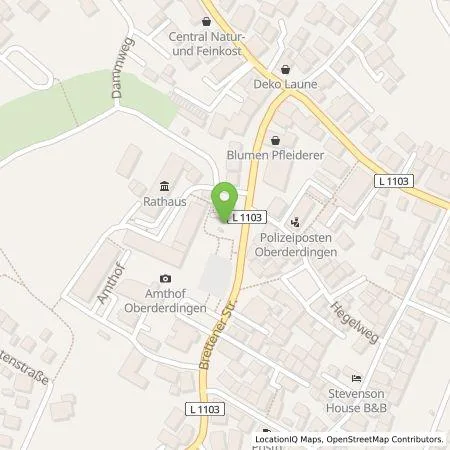 Standortübersicht der Tankstelle EnBW mobility+ AG und Co.KG in 75038 Oberderdingen