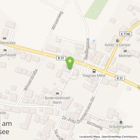 Standortübersicht der Tankstelle EnBW mobility+ AG und Co.KG in 88709 Hagnau