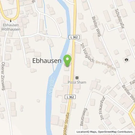 Standortübersicht der Tankstelle EnBW mobility+ AG und Co.KG in 72224 Ebhausen