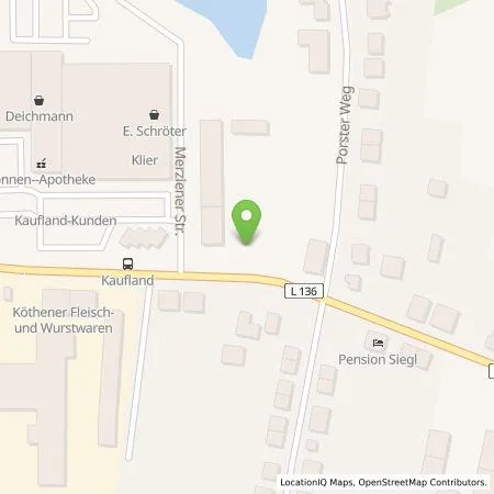 Standortübersicht der Tankstelle EnBW mobility+ AG und Co.KG in 06366 Köthen