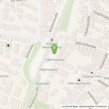 Standortübersicht der Tankstelle EnBW mobility+ AG und Co.KG in 74399 Walheim