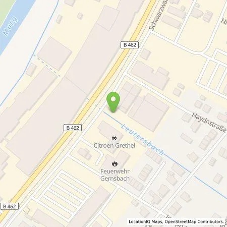 Standortübersicht der Tankstelle EnBW mobility+ AG und Co.KG in 76593 Gernsbach