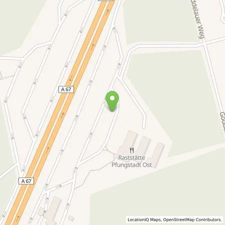 Standortübersicht der Tankstelle EnBW mobility+ AG und Co.KG in 64319 Pfungstadt