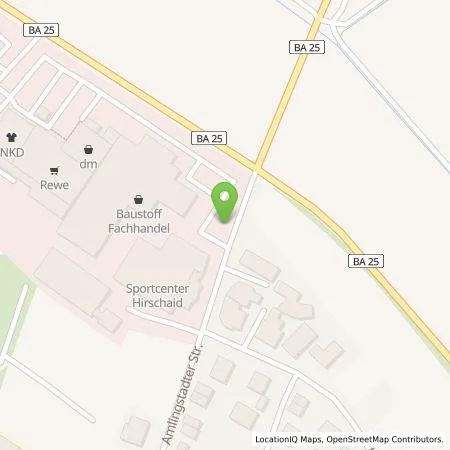 Standortübersicht der Tankstelle EnBW mobility+ AG und Co.KG in 96114 Hirschaid