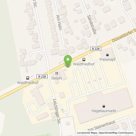 Standortübersicht der Tankstelle EnBW mobility+ AG und Co.KG in 42781 Haan