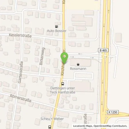 Standortübersicht der Tankstelle EnBW mobility+ AG und Co.KG in 73265 Dettingen unter Teck