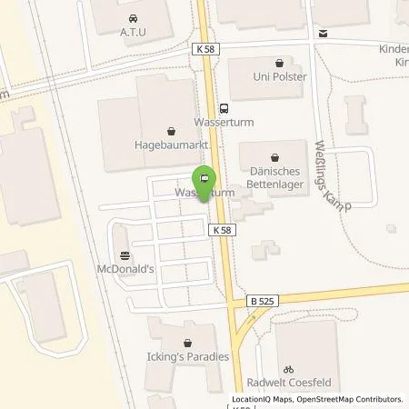 Standortübersicht der Tankstelle EnBW mobility+ AG und Co.KG in 48653 Coesfeld