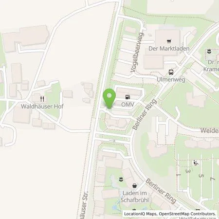 Standortübersicht der Tankstelle EnBW mobility+ AG und Co.KG in 72076 Tübingen