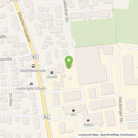 Standortübersicht der Tankstelle EnBW mobility+ AG und Co.KG in 90451 Nürnberg